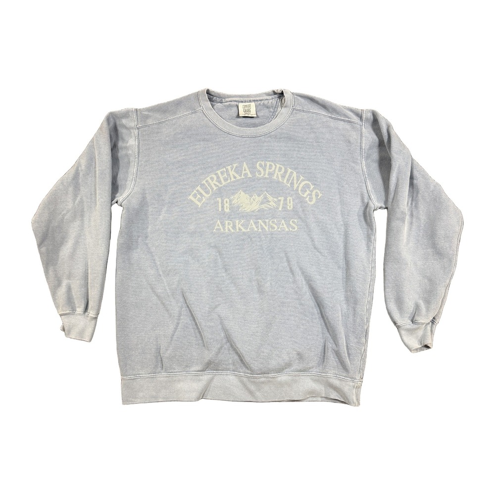 Comfort Colors Eureka Springs Arkansas Blue Garment Dyed Sweatshirt Medium